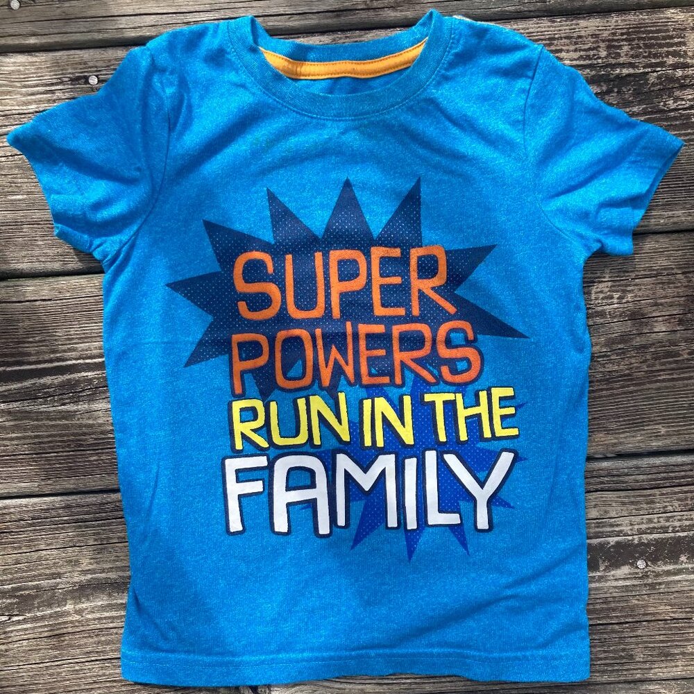 Cat & Jack “Super Powers Run in the Family” Graphic Tee, 4T